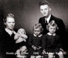 Gisela geb. Khler     1942       Michael Bauer
    Willibald     Margarete       Erna